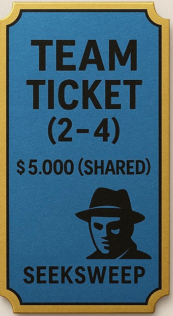 Team Ticket (2-4 Players) - Shared prize (Blue ticket)